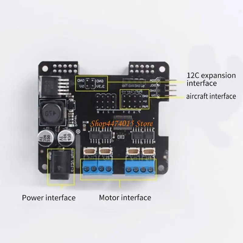 K1AA 스테퍼 모터 모자 확장 보드 Raspberry 4B/3 내장 전압 조절기 회로, 사용하기 쉬운 내장 지원