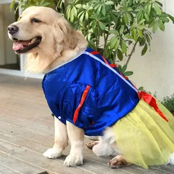 Large Dog Dress Summer Big Dog Clothes Red Ribbon Princess Skirt Husky Labrador Golden Retriever Clothing Costume Dropshipping