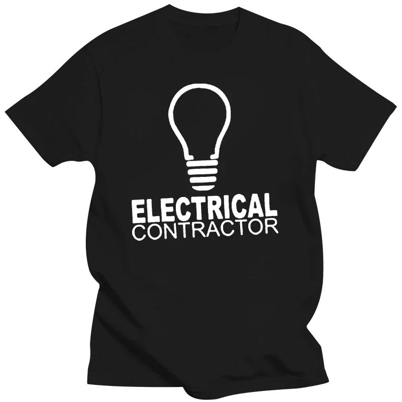 new tshirt Electrical Contractor Workwear Mens T Shirt Spark Sparks Builders Design Print Tee Shirt For Male black t shir