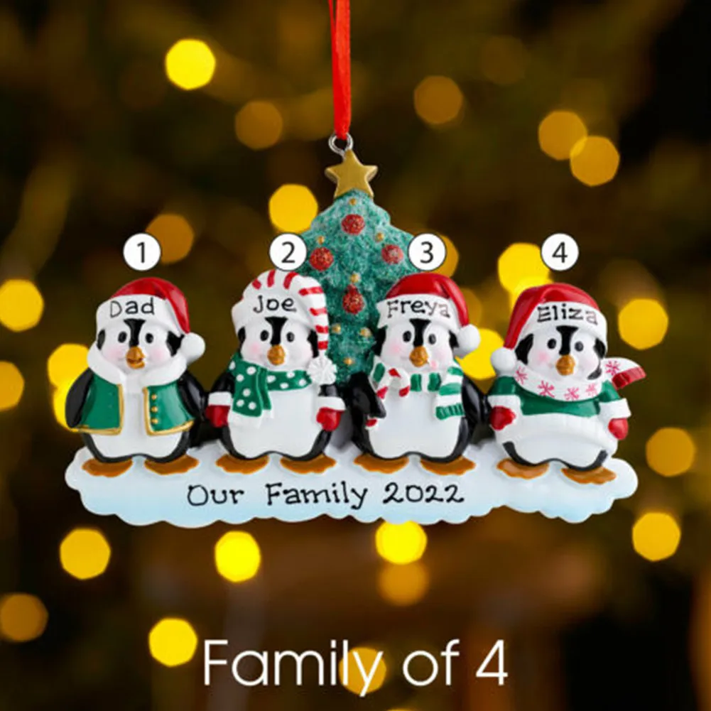 

Merry Christmas Pendant Cute Penguin Drop Decorations 2023 Xmas Tree Hanging Pendant For Family Party Ornament Resin Novelty 1pc
