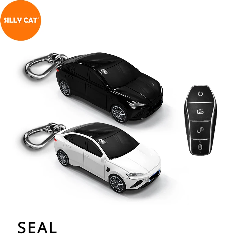 

Car Shape Model Car Key Case Fob Shell For BYD SEAL ABS Plastic Car Model Key Case Cover