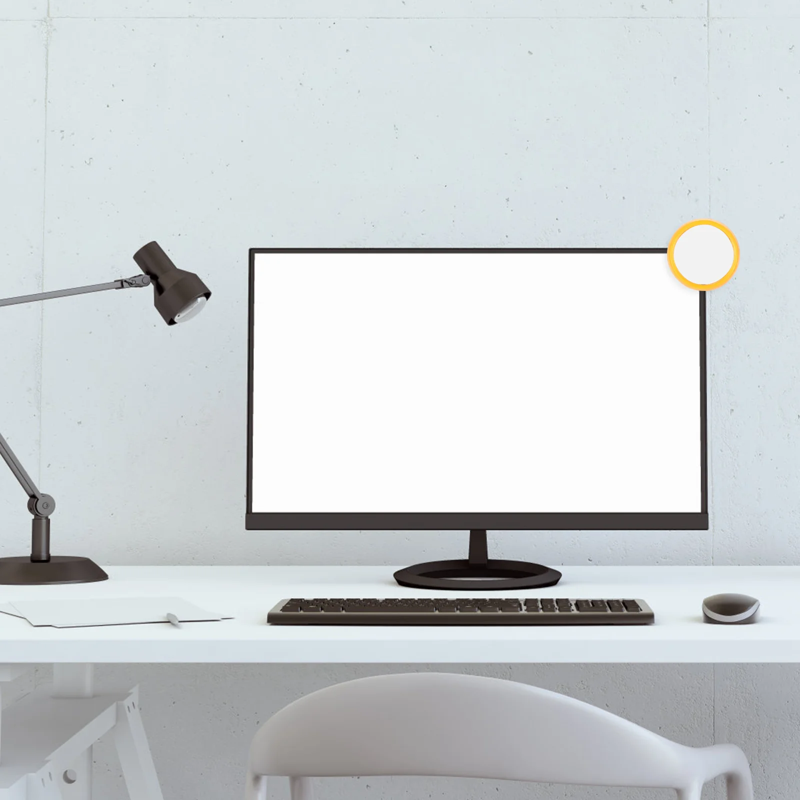 

Desk Rearview For Computer Screen Portable Office Surveillance Mirror For Workspace Cubicle Desktop Use, Screen Rear-View Mirror