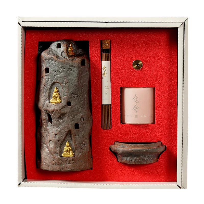 Mu Yan Handmade Dunhuang Burner And Creative Ceramic Household Sandalwood Incense Stick Holder, Zen-Inspired Tea Ceremony
