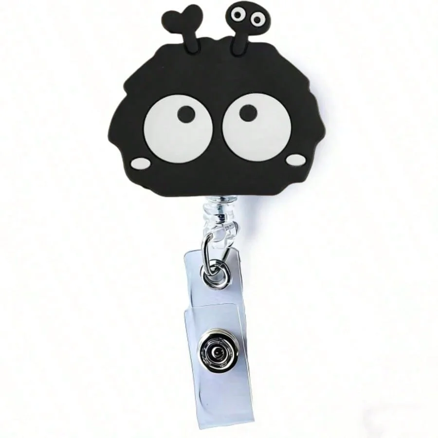 cute heart Retractable Badge Reel with Metal Clip，Nurse & Doctor ID Card Clips with Secure Clasp and Lanyard Loop, Healthcare Ba