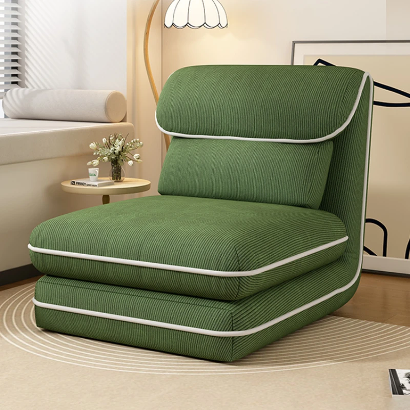 

Cream-Style Backrest Sofa Foldable Window Seat Lounge Chair Adjustable Recliner Sofa Bed Office Nap Lazy Couch Compact Lounger