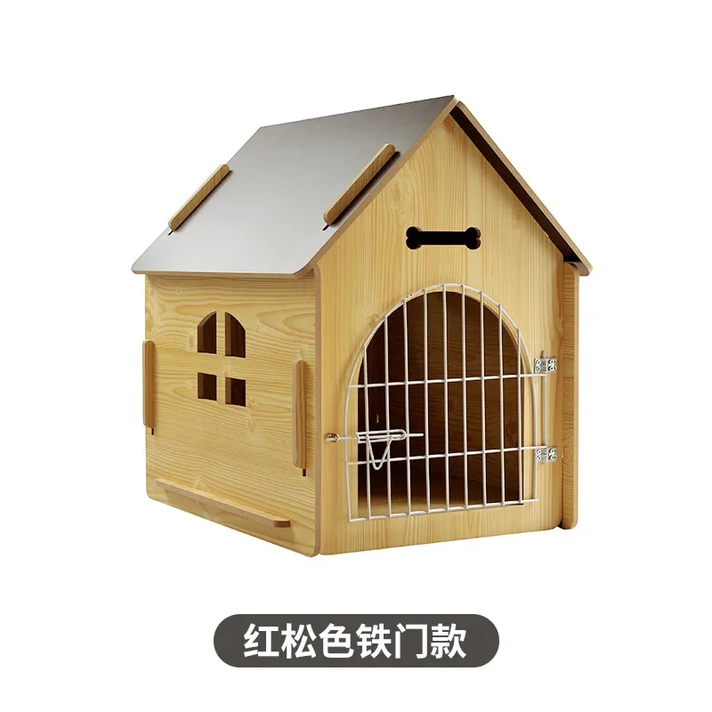 

Detachable wooden dog house cat house pet with window dog house chalet indoor outdoor access