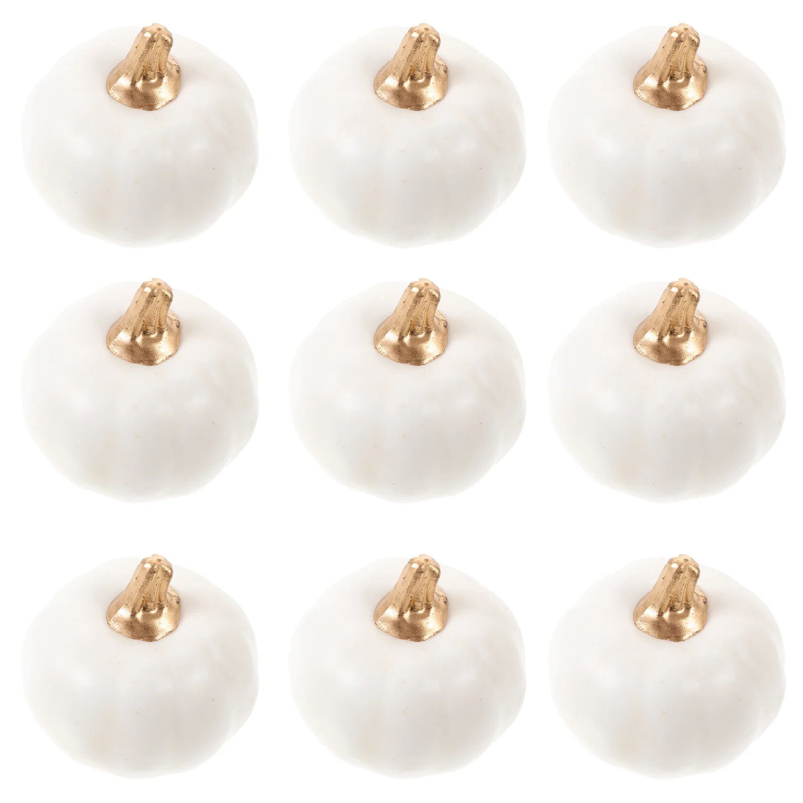 10 Pcs Pumpkin Simulated Model Decoration Props White Small Set 10pcs Fall Sparkling Foam