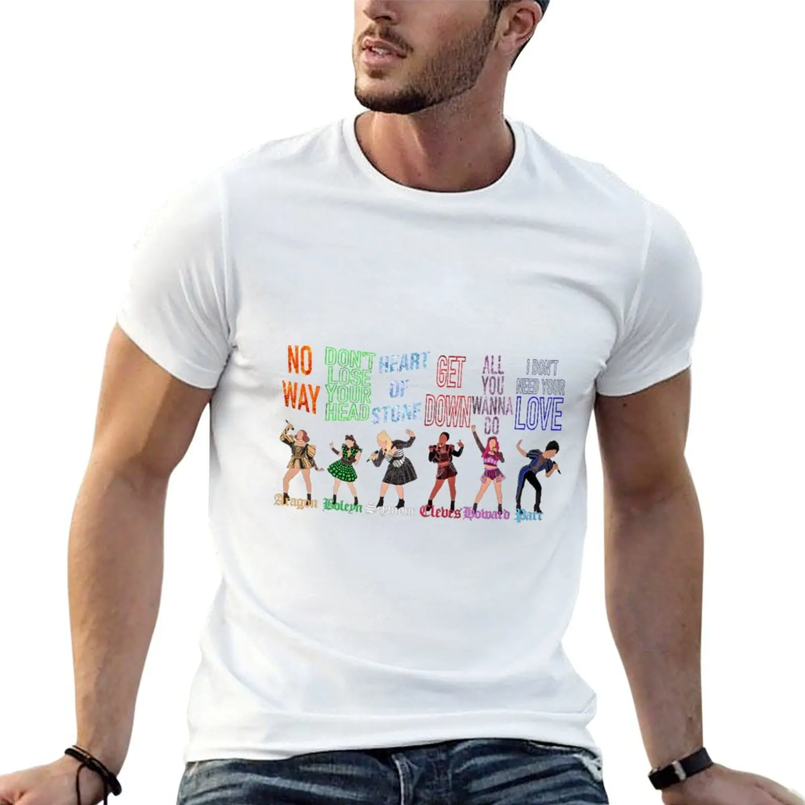 

Six The Musical Retro T-Shirt t shirt man designer t shirts for man graphic tees T-Shirt