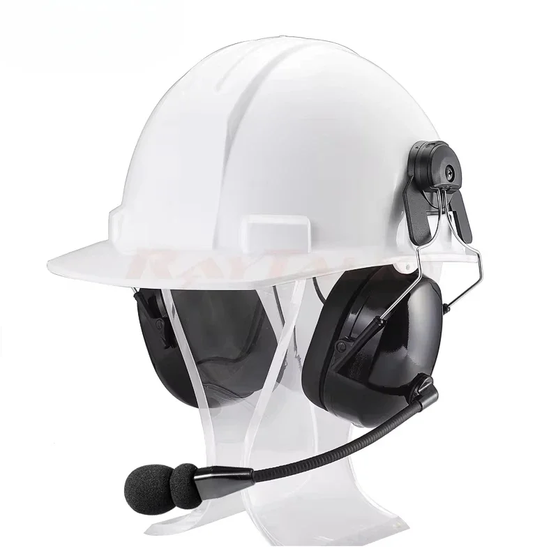 Helmet Heavy Duty Wired Headset For Two Way Radio Mini XLR Jack RAN-3000HM Headphone With PTT