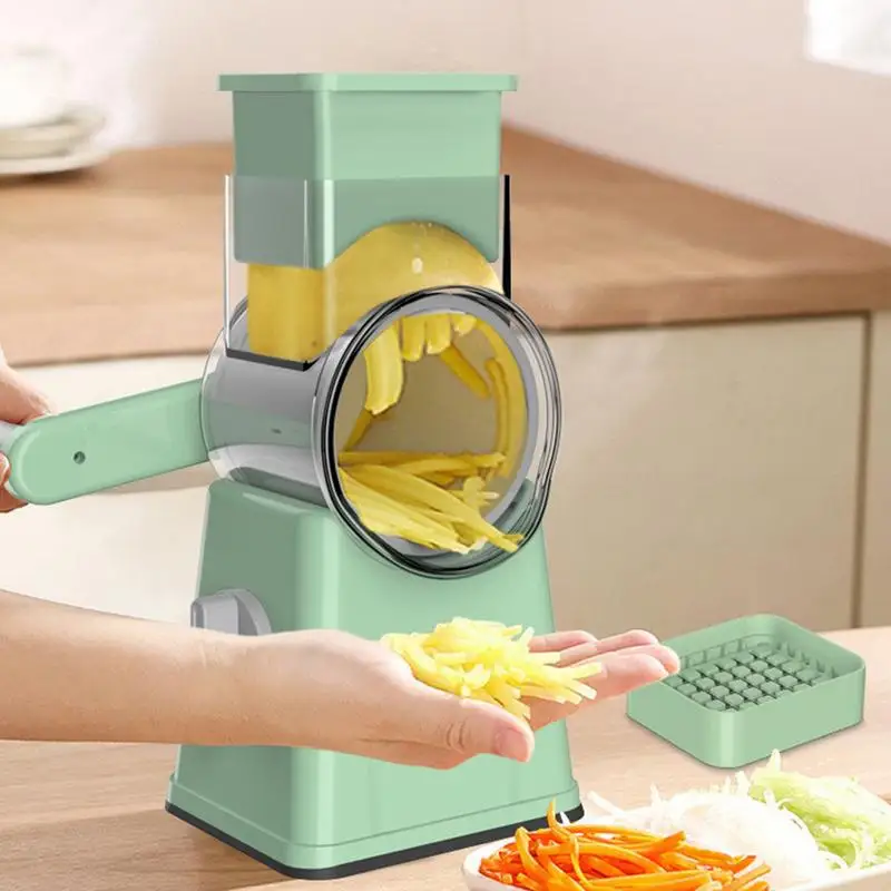 

Rotary Cheese Grater Rotary Kitchen Slicer And Grater Manual Garlic Grinder Multifunctional Shredder Nut Chopper For Home Use