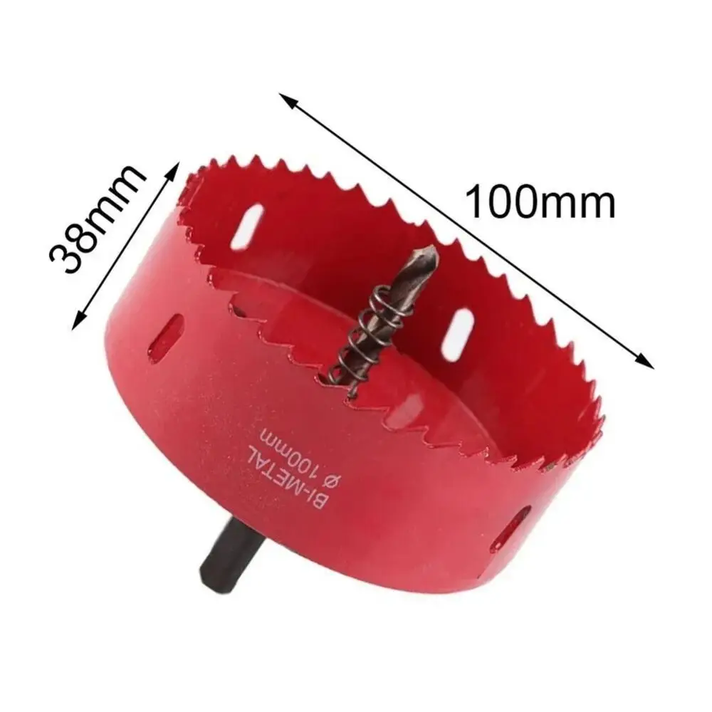 80-100mm 사이즈 바이메탈 홀쏘, 쉬운 칩 제거 HSS 스틸 홀쏘, 내마모성 미끄럼 방지 홀쏘 오프너