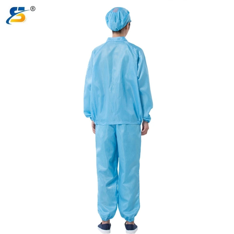 Wholesale neutral reusable dust-free workshop dust-proof anti-static clothing with pockets clean room split type work clothes