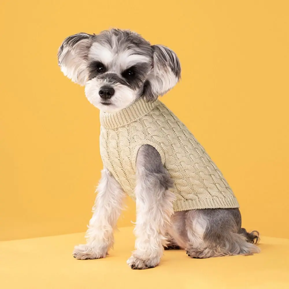 Warm Winter Dog Sweaters Teddy Jacket Wool Comfortable Dog Knitting Sweaters Soft Candy Color Cat Sweater Vest Spring