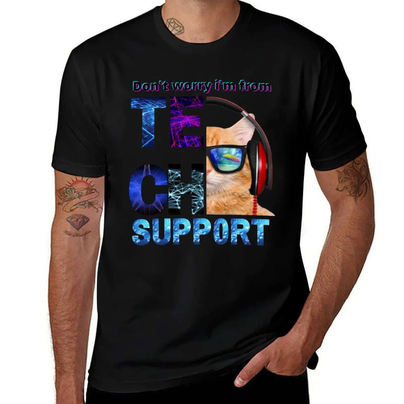 Don't worry i'm from tech support T-Shirt Plus Size Outdoor Casual Top T-Shirt