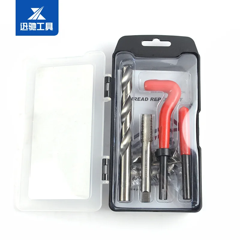 

Suitable for 15-piece set of thread, screw hole, thread repair, screw repair hole, auto repair, and stripped thread tool set M12