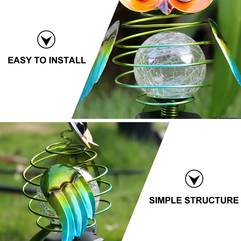 

Owl Modeling Lawn Light Solar Powered Glass Decor Outdoor Yard Lights Easy Install Long Service Life Creative Design