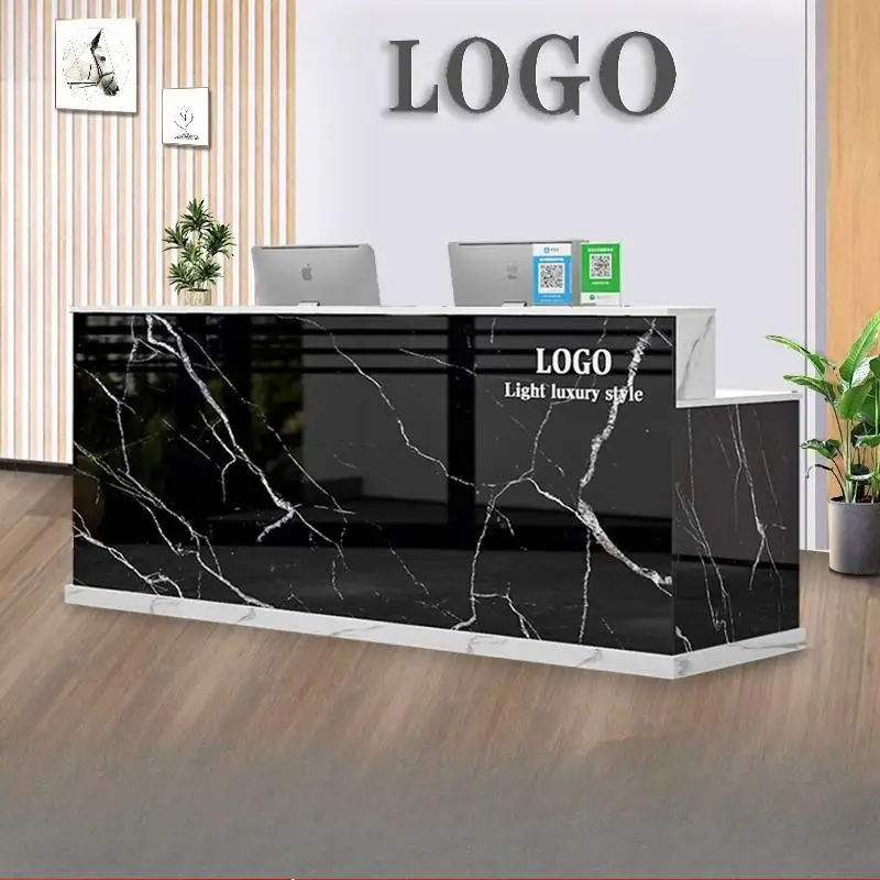 Storage Design Reception Desks Black Checkout Classic White Reception Desks Luxury Modern Recepcion Mostrador Office Furniture