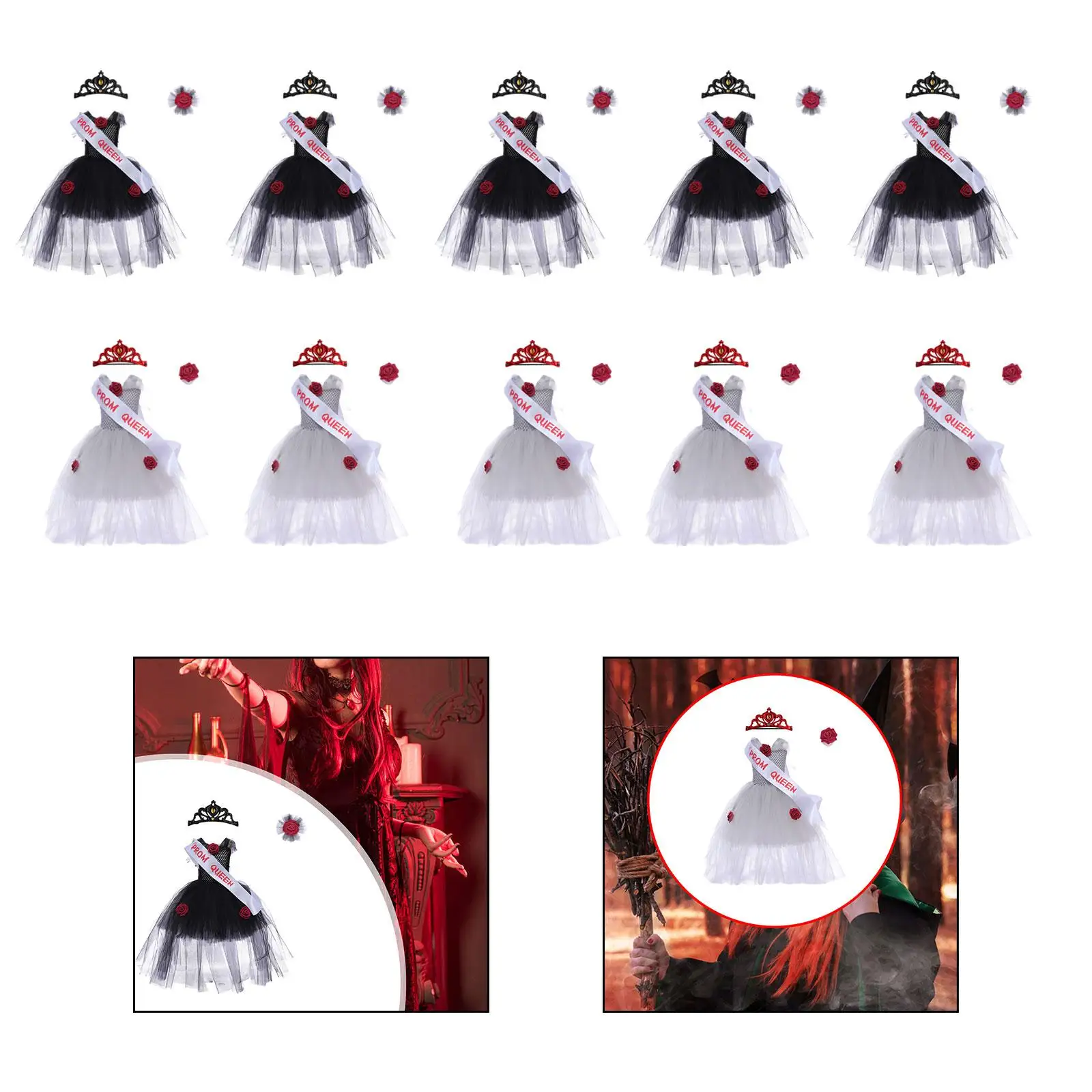 فتاة الأميرة زي الملابس تول فستان الركبة الزي فستان بتصميم حالم لحفلة كرنفال مرحلة الأداء عيد الميلاد مهرجان الدعائم #3