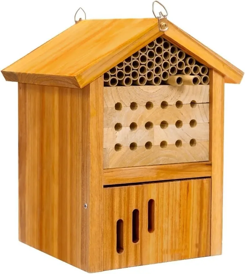 carpenter bee trap cell drawer wooden bee house handmade flow bee hive insect hotel beekeeping box equipment beehive