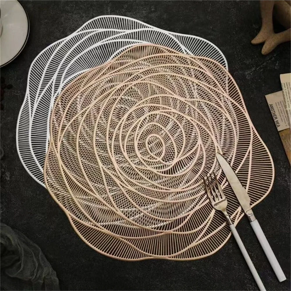 Nordische Art Rose Geschirr Pad Tischset Tisch matte Blume Wärme isolierung rutsch feste einfache Tischs ets Disc Coaster Tischset