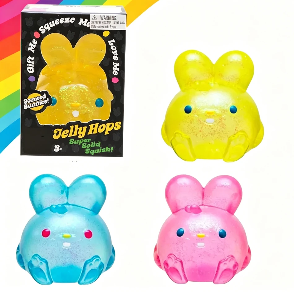 Bunny Squishy Fidget Toy Sensory Stress Relief Anxiety Relief Focus Decompress Relax Squeeze Desk Toy for Adults Kids