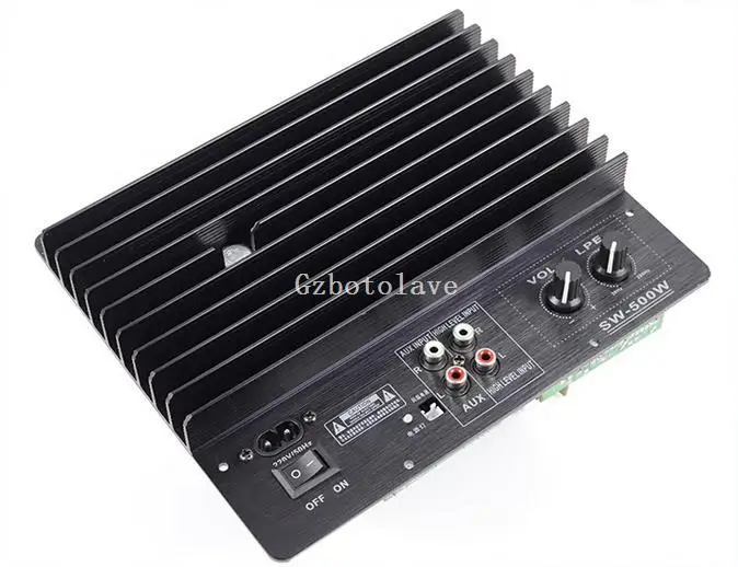 SW500W  high power Active monaural bass amplifier subwoofer amplifier board with Volume knob