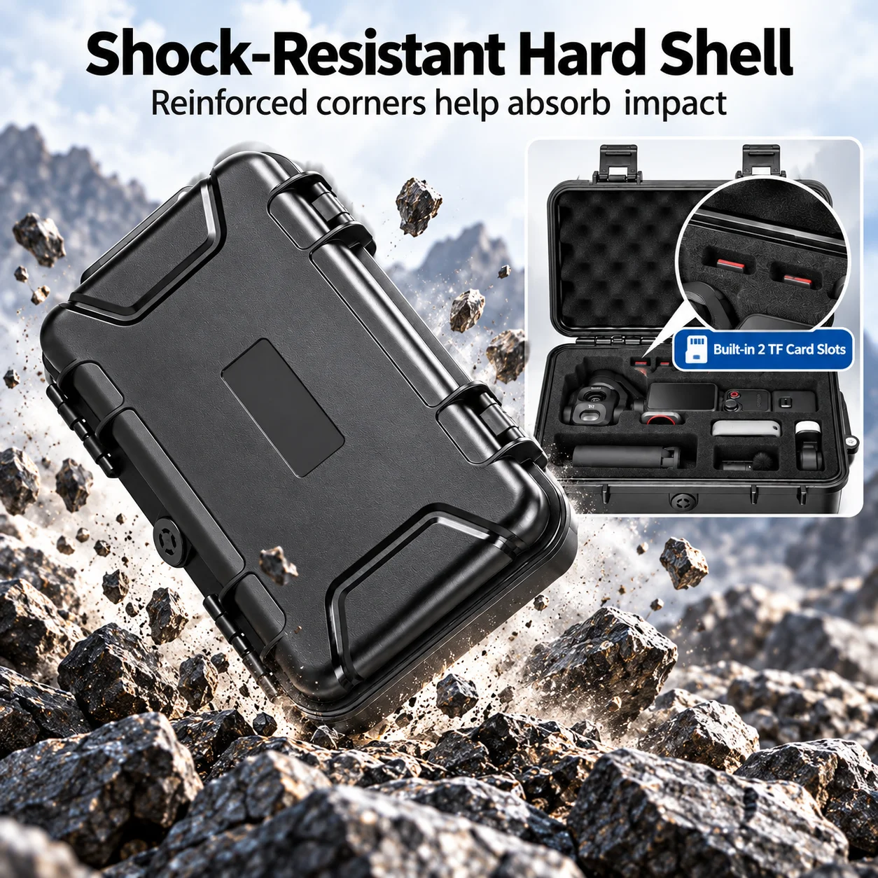 Hartschalenkoffer für DJI OSMO Pocket 4P, Pocket4 Pro Creator Combo Zubehör Kleine Hartschalenabdeckung Reise-Hartschalenkoffer zum Transport – Detail 7