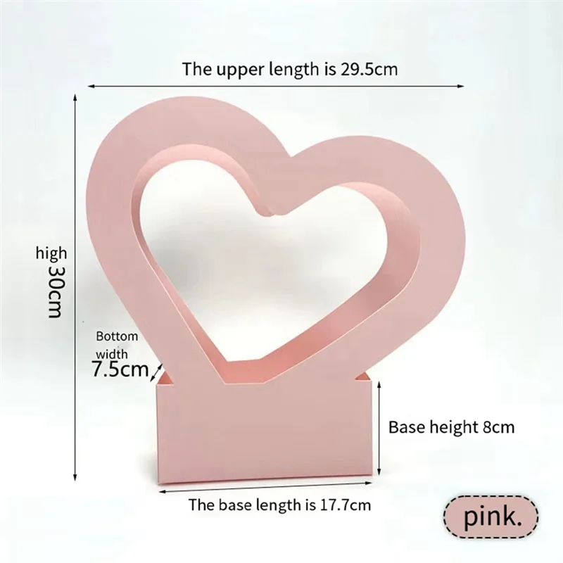 سلة الحب على شكل قلب صندوق هدايا عيد الحب صندوق تغليف الهدايا ورقة حلوة صندوق تزيين حفلات الزواج متين -A