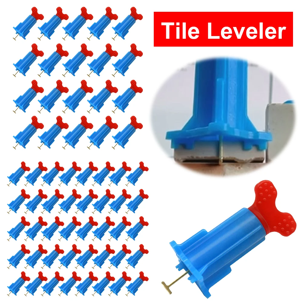 20/40 Pcs Tile Self Leveling Spacers Reusable Tile Installation Leveler Fixing Flat Ceramic Wall Construction Tool