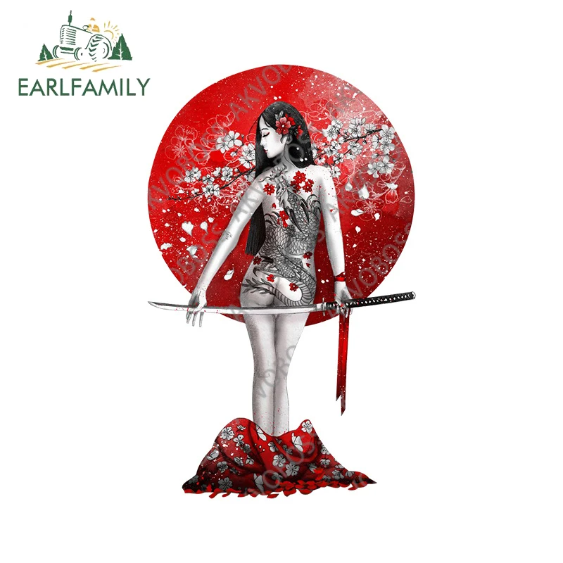 EARLFAMILY Posters Japanese Wall Art Interesting Car Sticker Fanart Anime Girl Cute Home Decal Personality Bathroom Accessories