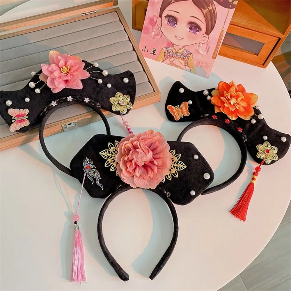 

Antique Headdress Princess Headhoop Pearl Flower Ancient Style Headwear Chinese Style Headwear Antique Headband Hanfu Hair Hoop