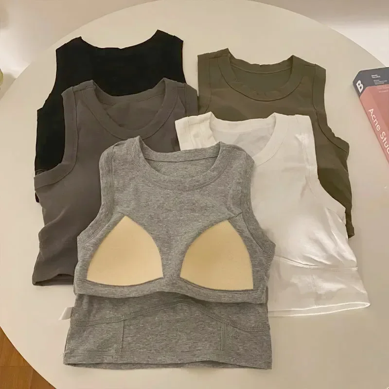 

Women Sexy Push Up Tops Vest Tops Sport Bra Seamless Underwear Female Brassiere Lingerie Camisole with Chest Pad Cropped Top