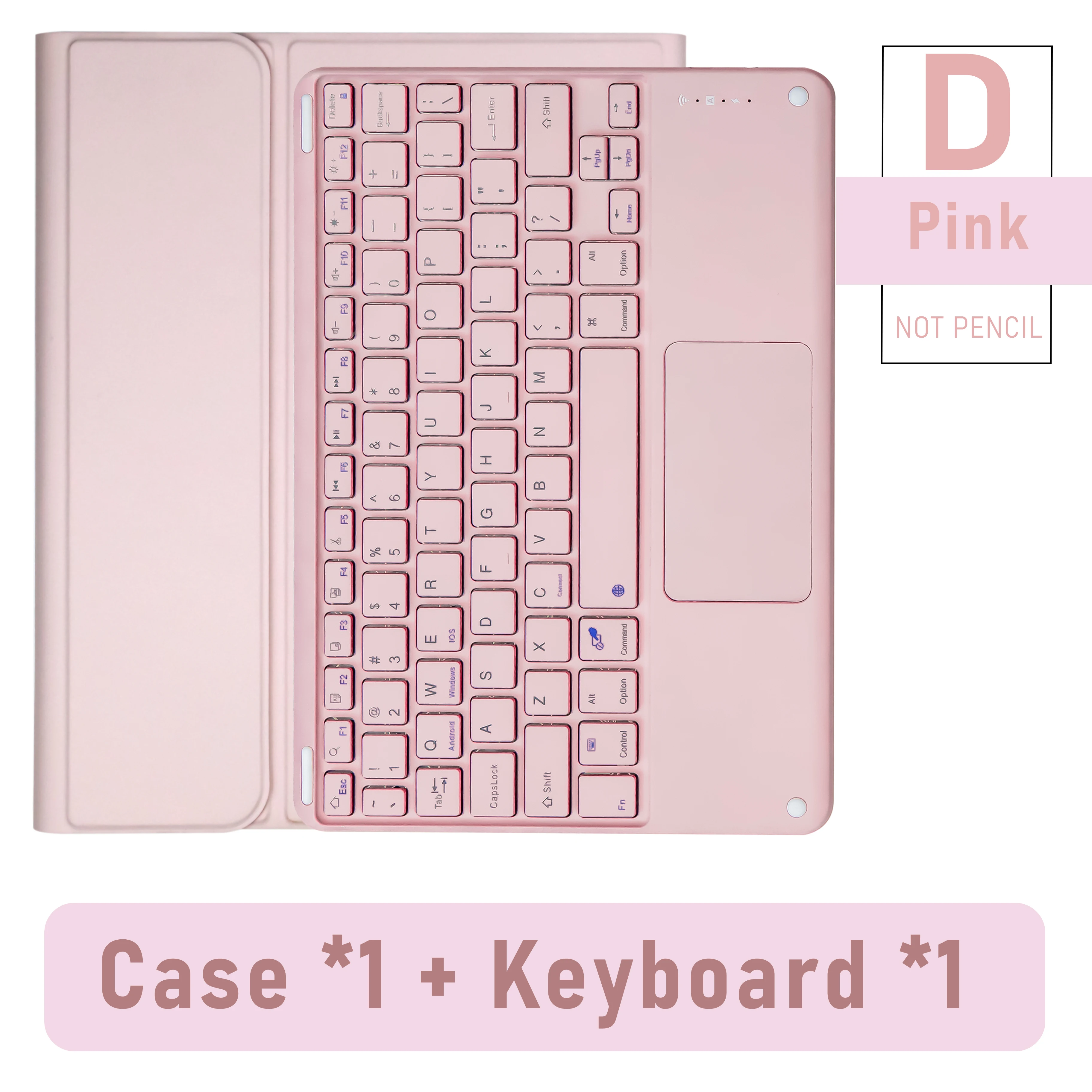 SZEGYCHX Kabellose Tastatur-Maus-Kombination für iPad Pro 13 11 Hülle M5 M4 2026 M3 Air 13 11 5 4 10.2 9 8 7 Generation Hülle Bluetooth-Tastatur 3