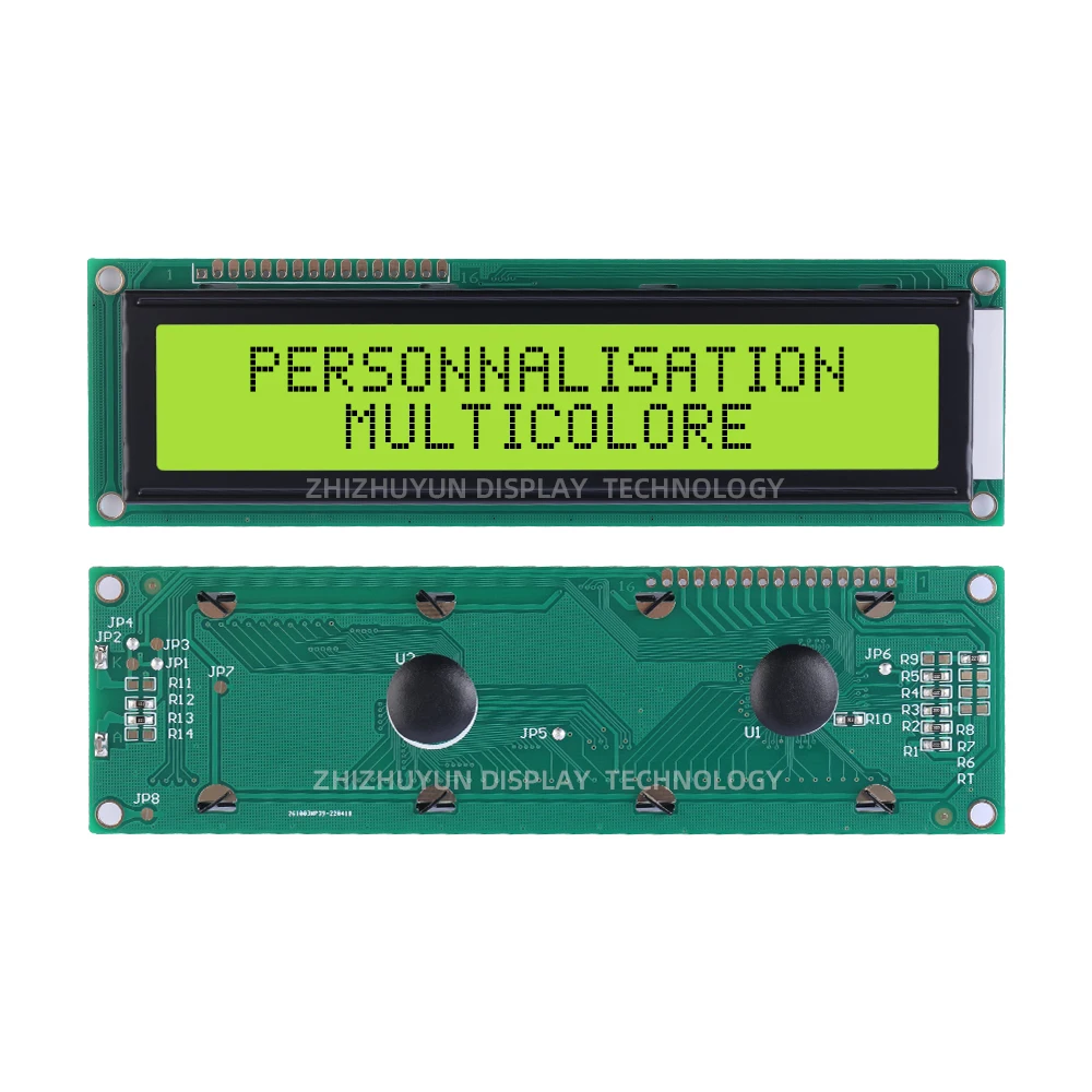 Módulo LCD de personaje europeo 2002B con película verde amarilla, 20X2 amplificador de Audio, pantalla de visualización, módulo de interfaz de doble fila