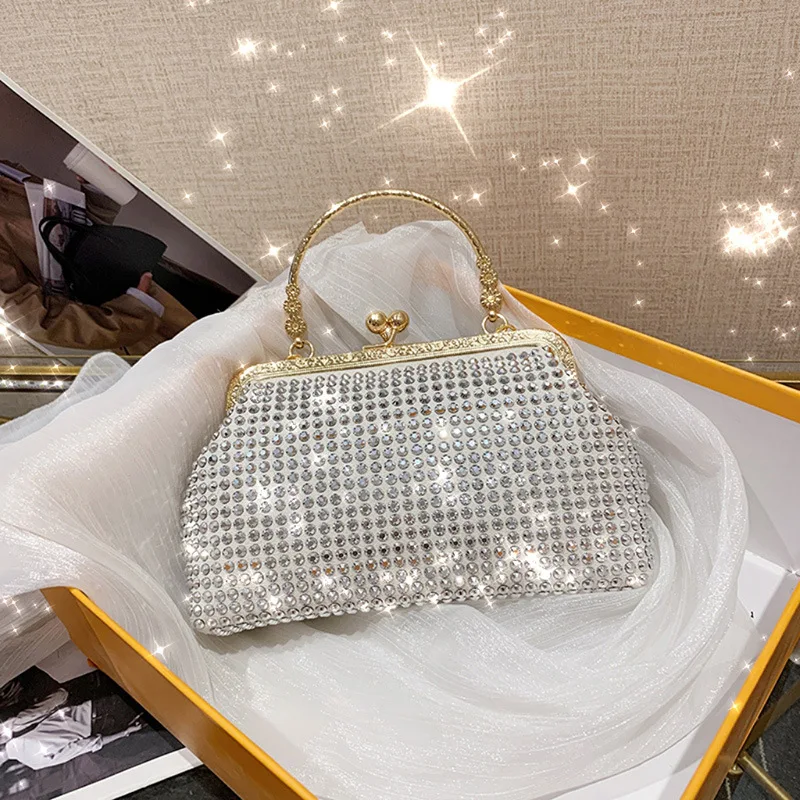 Diamonds Bag For Women Evening Finger Ring Small Clutch Chain Rhinestones Party Wedding handbags lady Evening Clutch Bag