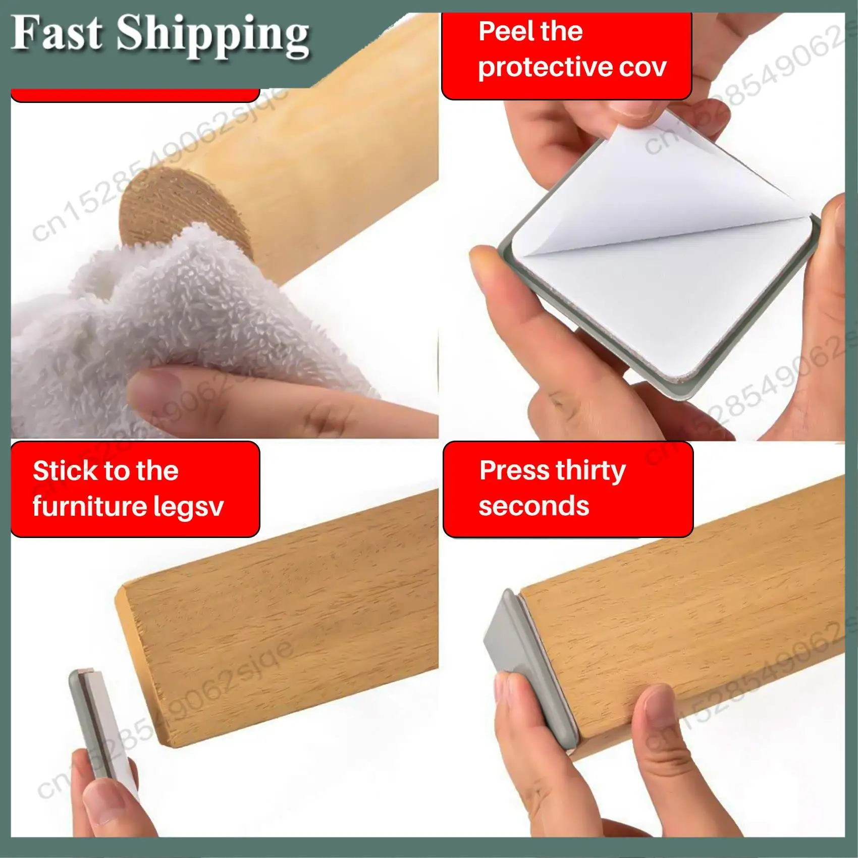 -ABKM Squer Furniture Sliders Reusable Glider Moving Pad For Easily Moving Heavy Furniture On The Floor Carpet Surface