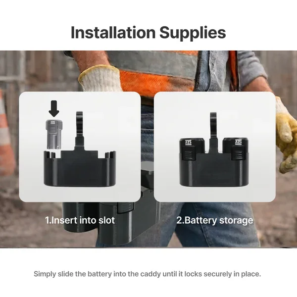 For Worx 12V Battery Finger Caddy Storage Organizer for Power Tools