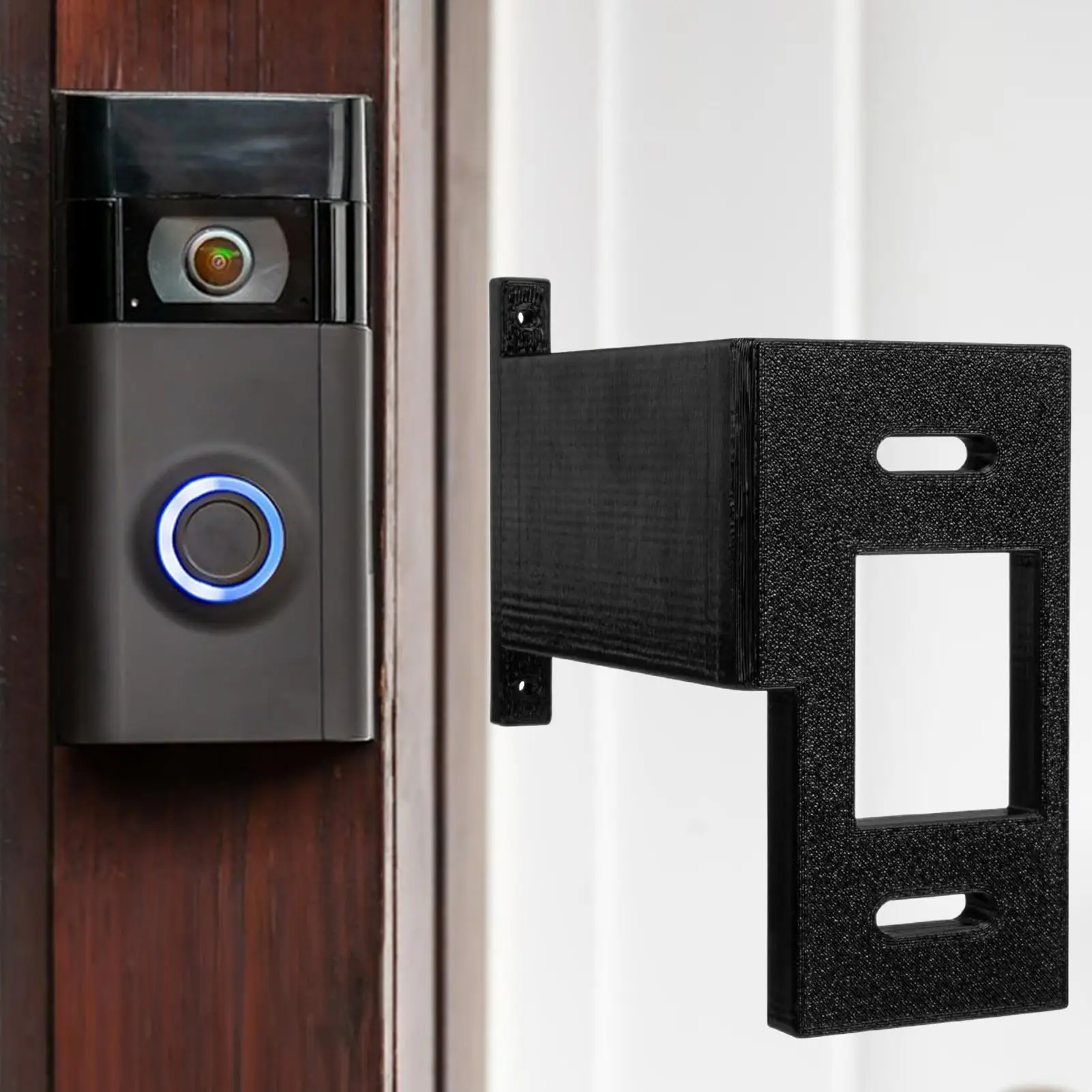 

Противоугонное крепление для дверного звонка, крепление для видео дверного звонка для двора, гаража, дома, дома, двери, садовые ворота, кольцо, угловая подставка для дверного звонка