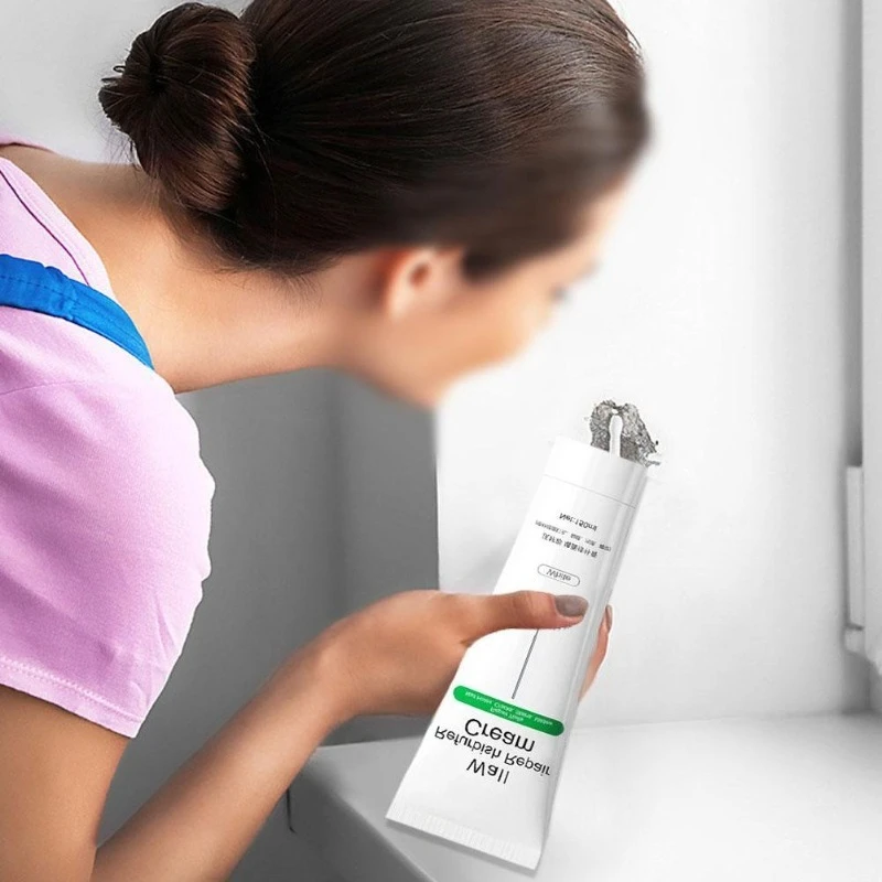 Agente de calafetagem para reparo de parede, pasta de vedação, secagem rápida, tinta válida, à prova de molde, restauração de parede, creme de reparo com raspador