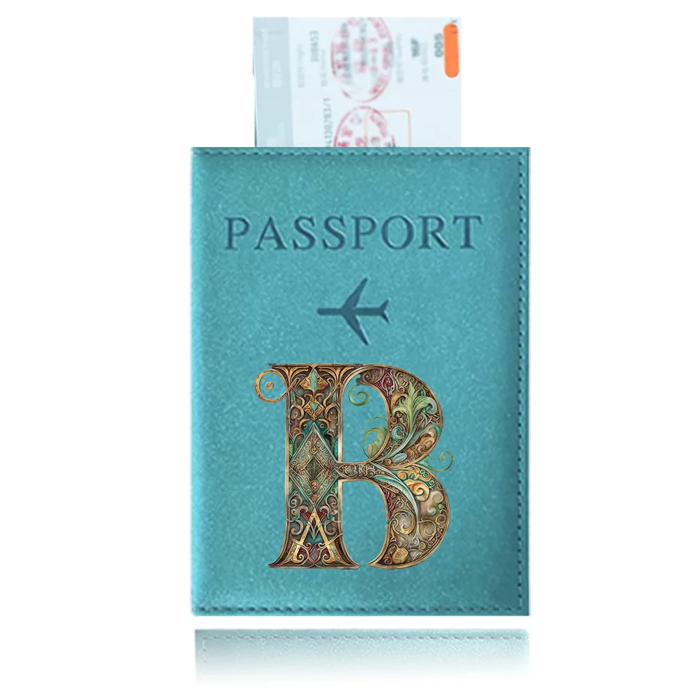 Passport Cover Waterproof Dirt Passport Holder Graphic Letter Printing Series Ticket Document Business Credit ID Card Wallet