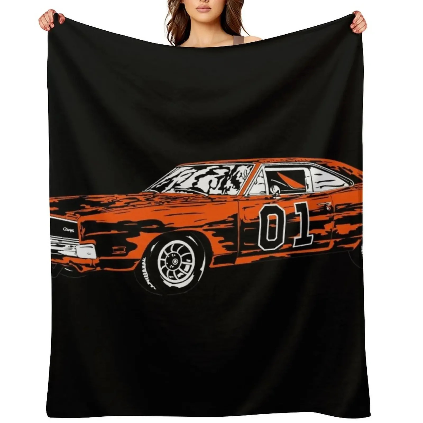 The Dukes Of Hazzard General Lee Throw Blanket heavy to sleep Soft Sofas Flannels Blankets