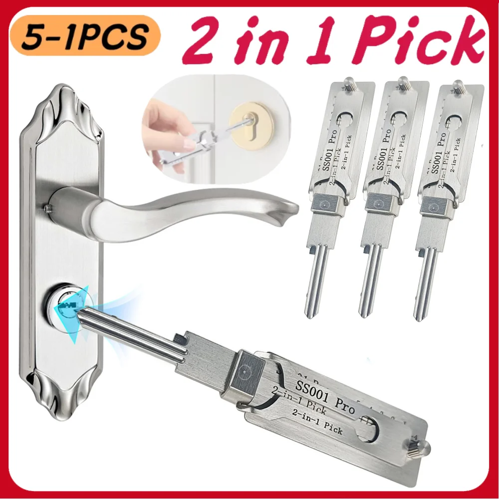 5-1pcs Stainless Steel Precision Tool SS001 Pro O-ring Pickup Kit Hook Tool Maintenance Repair Kit Key Decoder Repair Tool