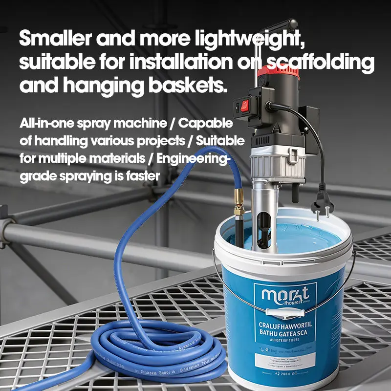 Portable High Pressure Spray Gun | DIY Multi-Purpose for Putty, Waterproof Coating & Cement Application