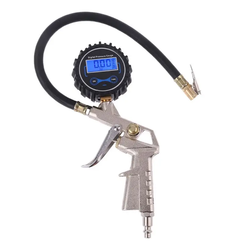 

Tire Inflator with Pressure Gauge Hose Accurate Heavy Duty Air Chuck with Gauge