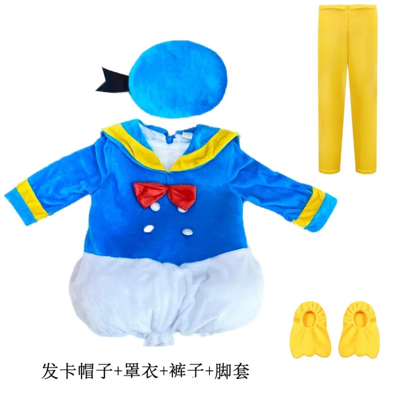 جديد 2025 بدلة تانغ لأداء الرسوم المتحركة لعيد الأطفال على شكل بطة قديمة أزياء تنكرية للعب الأدوار wrl88 z