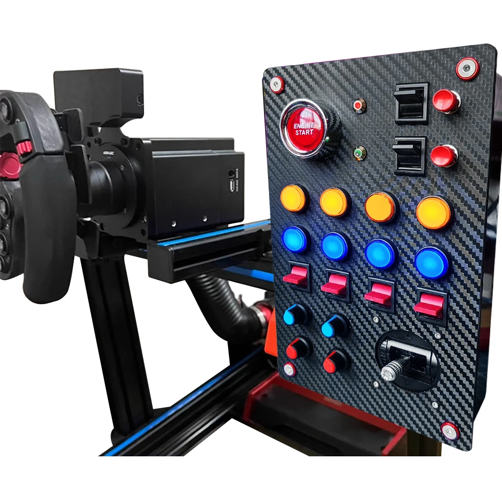 PC Yarış ekipmanı Simülasyon Kontrol Kutusu Denetleyicisi Çok Fonksiyonlu Kontrol Düğmesi Kutusu RGB Thrustmaster Fanatec Tak ve çalıştır