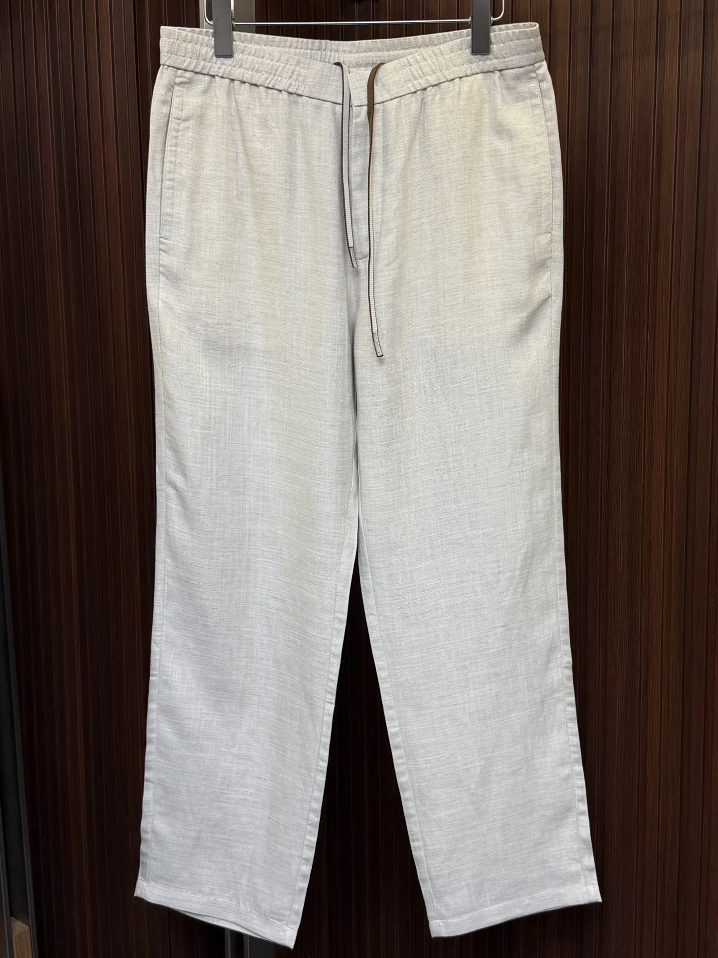 Ligentleman Men's Casual Pants Summer New Style Linen Mixed Business Trousers Simple Design Comfortable Straight Leg Trousers