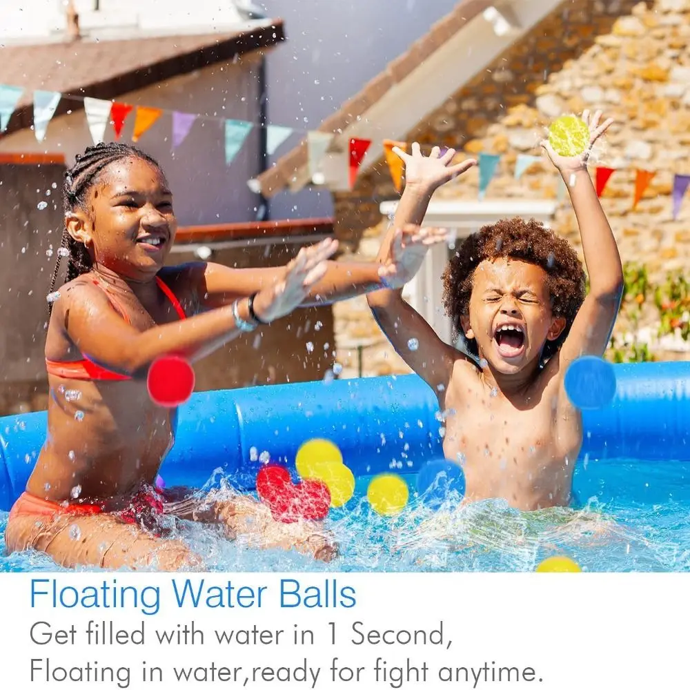 Bomba de agua de aire para actividades al aire libre, globos de sellado automático, juguetes de agua para piscina de arena, gran capacidad