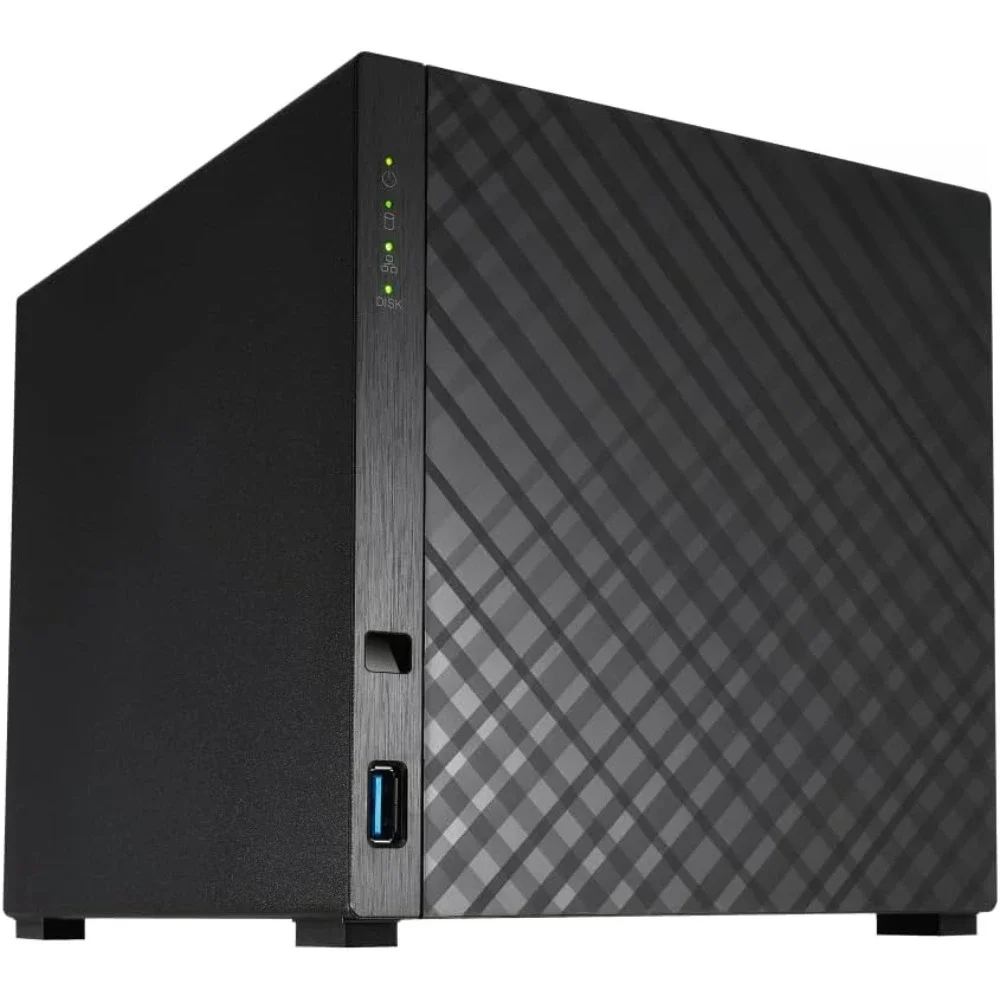 4 Bay NAS Diskless Quad Core 1.7GHz CPU 2.5GbE Port 1GB DDR4 3 USB 3.0 Network Attached Storage for Home Cloud Backup