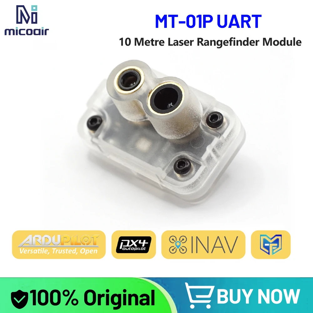

MicoAir MT-01P UART FPV 10 Metre Laser Rangefinder Module UART&I2C Switchable Supports Ardupilot/ PX4/ INAV Firmware